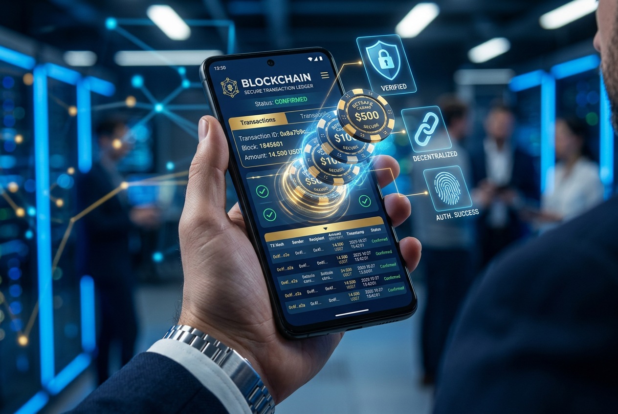 Ekspert analizujący technologię blockchain w iGaming